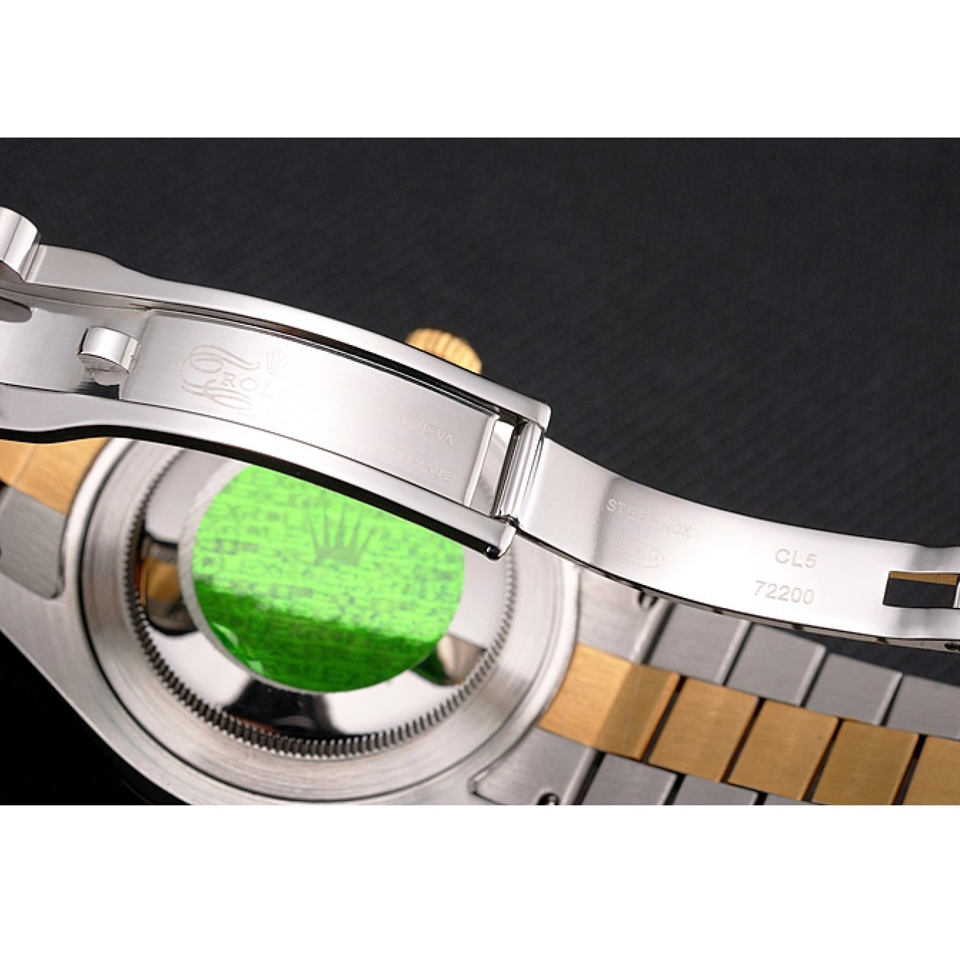 Aaa fake watches Dial Tone Gold Case Steel Bezel Bracelet Two Rolex Gold Datejust Swiss Stainless 0707